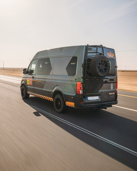 Reserveradträger für MAN TGE (schwarz)