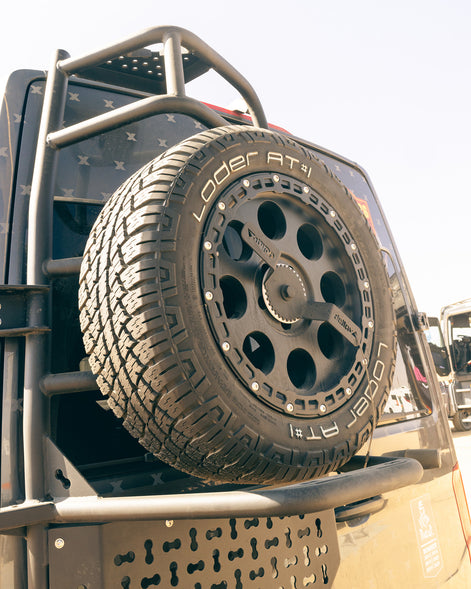 Reserveradträger für MAN TGE (schwarz)