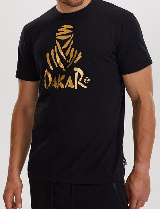 T-Shirt Dakar Logo - Schwarz/Gold VIP Edition